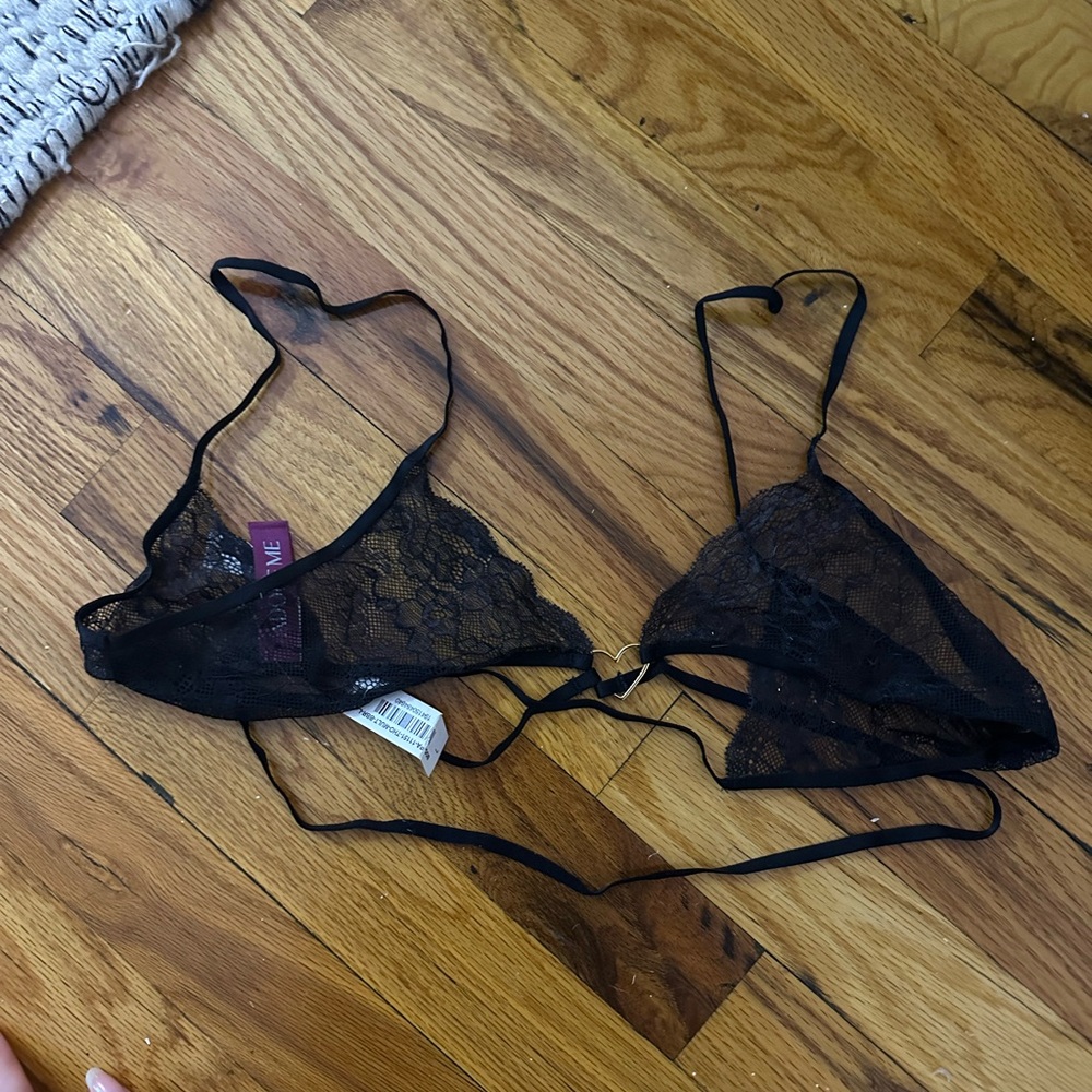 Adore Me Black Lace Triangle Bra for Everyday Comfort